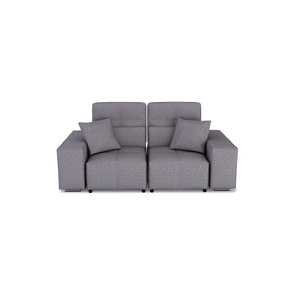 JERON – Modular Push Back Fabric Sofa with Storage Arm (2-seater)