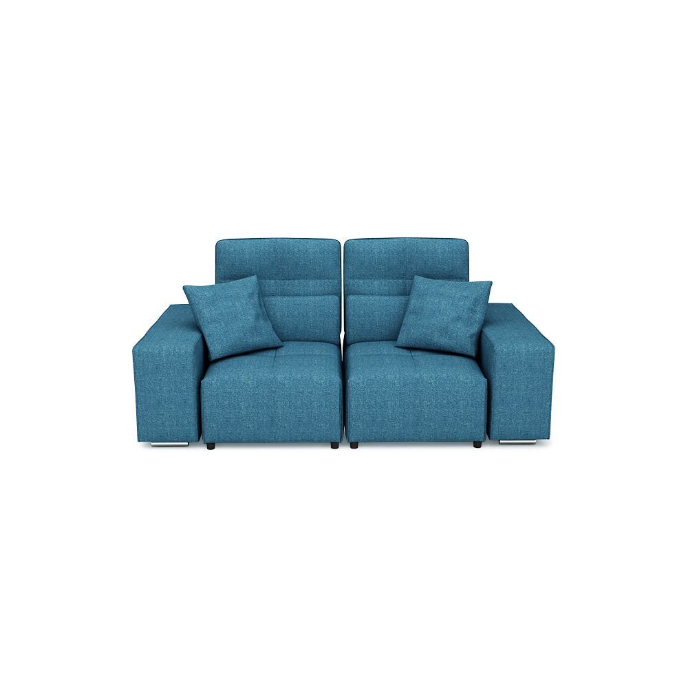JERON – Modular Push Back Fabric Sofa with Storage Arm (2-seater)