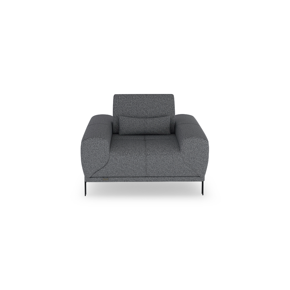 WILFORD – Modular Fabric / Leather Sofa with Adjustable Backrest (1-seater)
