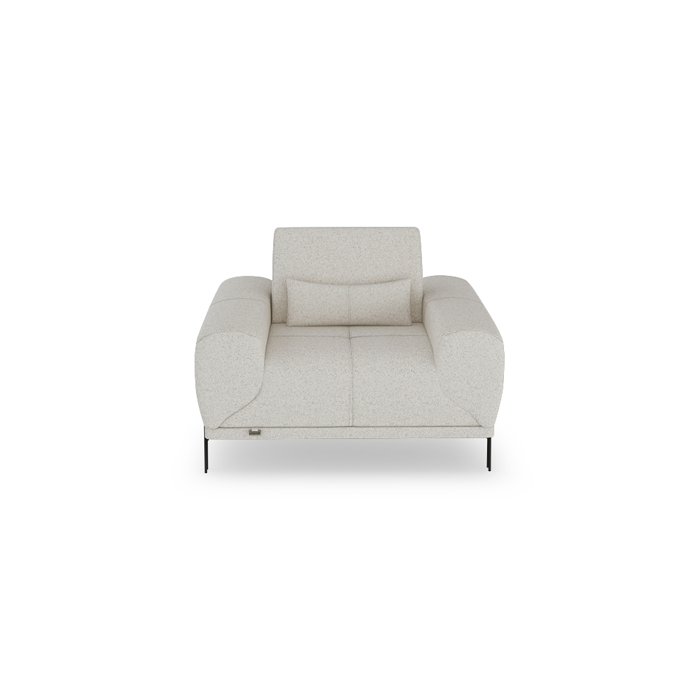 WILFORD – Modular Fabric / Leather Sofa with Adjustable Backrest (1-seater)