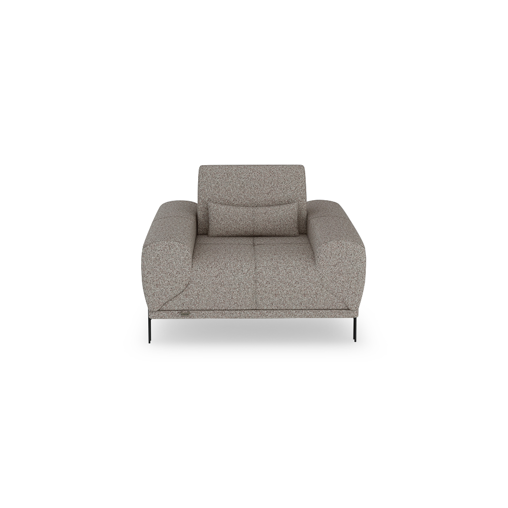WILFORD – Modular Fabric / Leather Sofa with Adjustable Backrest (1-seater)