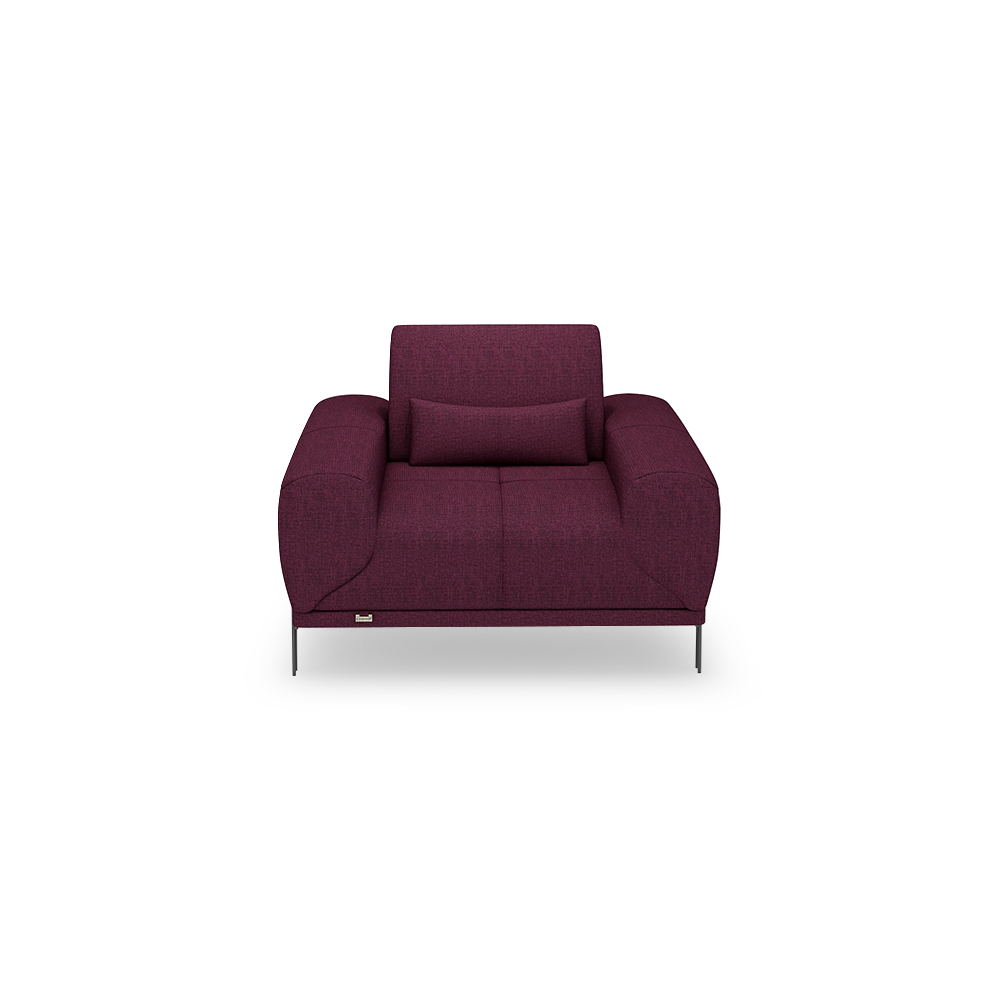 WILFORD – Modular Fabric / Leather Sofa with Adjustable Backrest (1-seater)