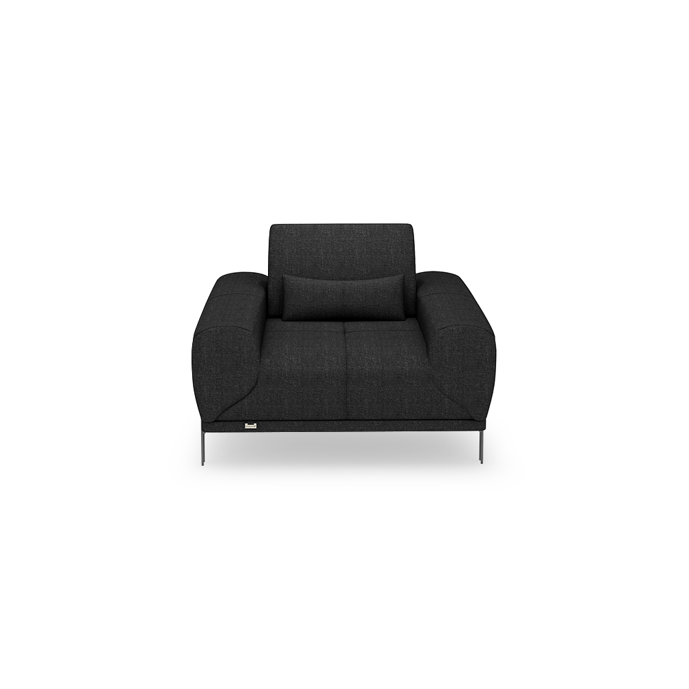WILFORD – Modular Fabric / Leather Sofa with Adjustable Backrest (1-seater)