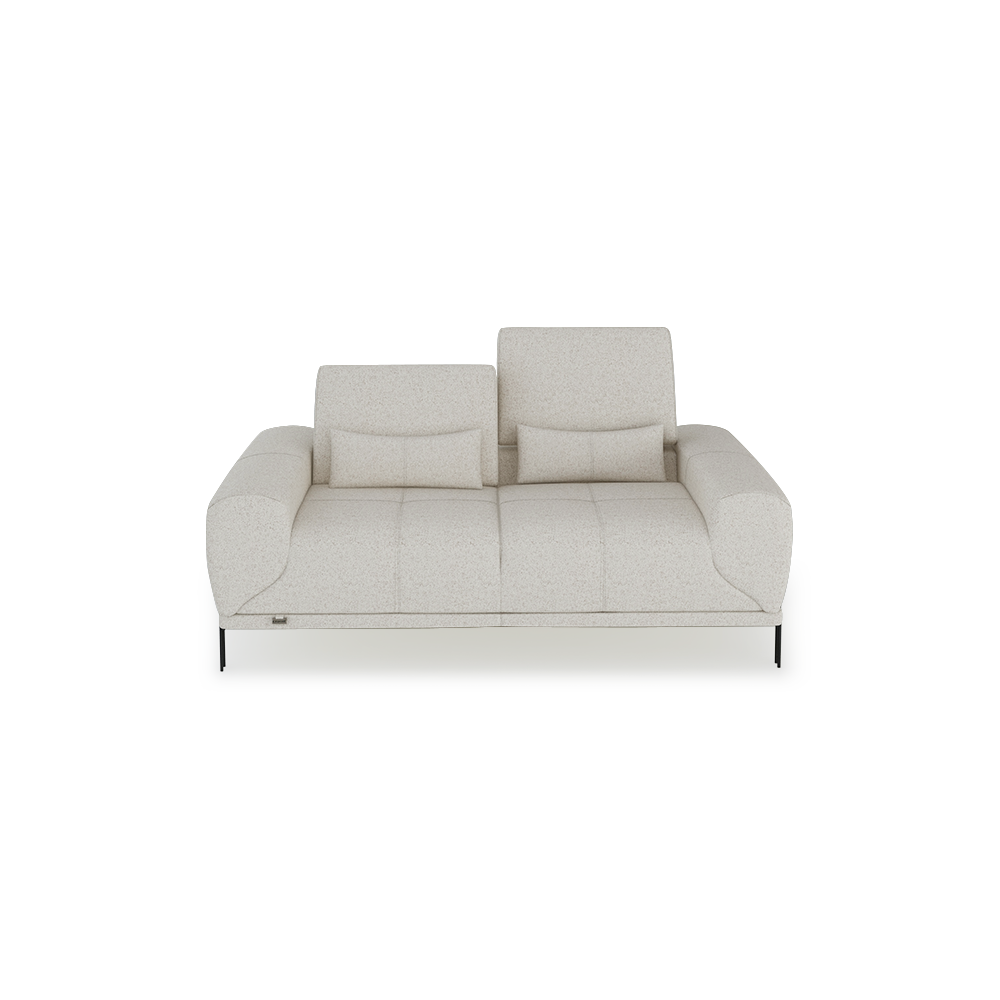 WILFORD – Modular Fabric / Leather Sofa with Adjustable Backrest (2-seater)