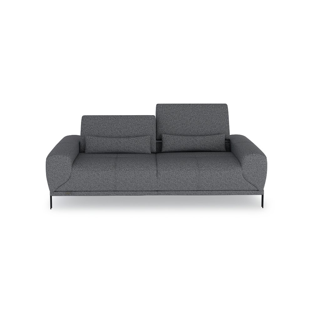 WILFORD – Modular Fabric / Leather Sofa with Adjustable Backrest (3-seater)