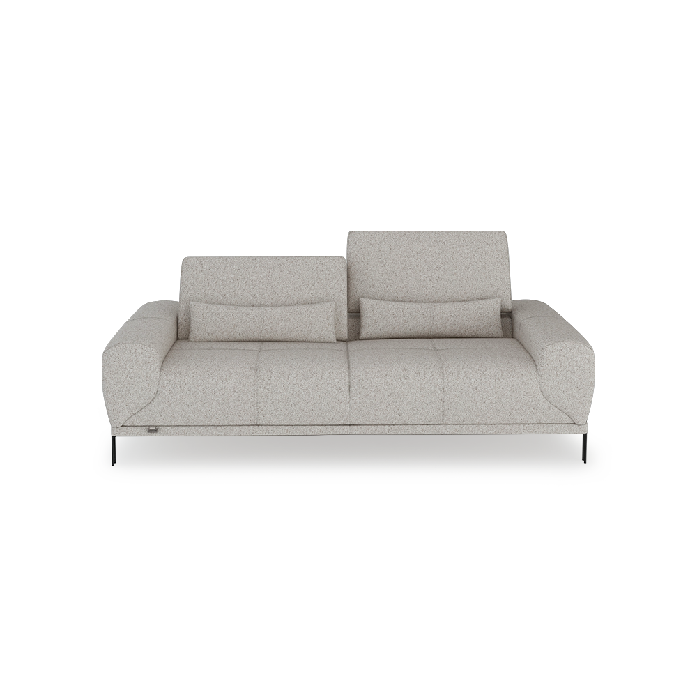 WILFORD – Modular Fabric / Leather Sofa with Adjustable Backrest (3-seater)