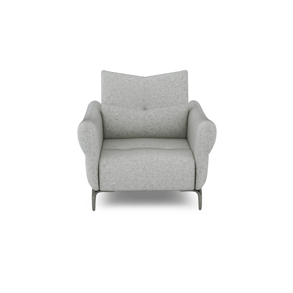 AFFING – Modular Push-Back Fabric / Leather Sofa (1-seater)