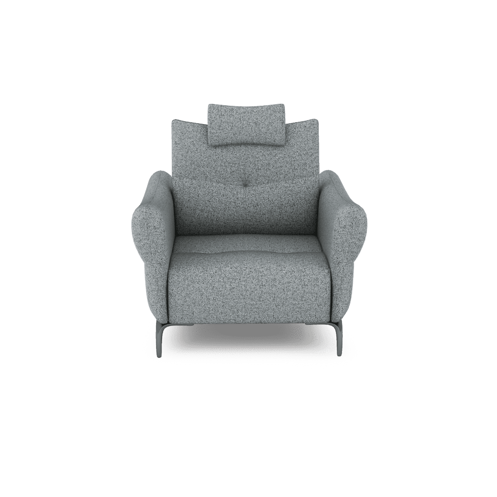 AFFING – Modular Push-Back Fabric / Leather Sofa (1-seater)