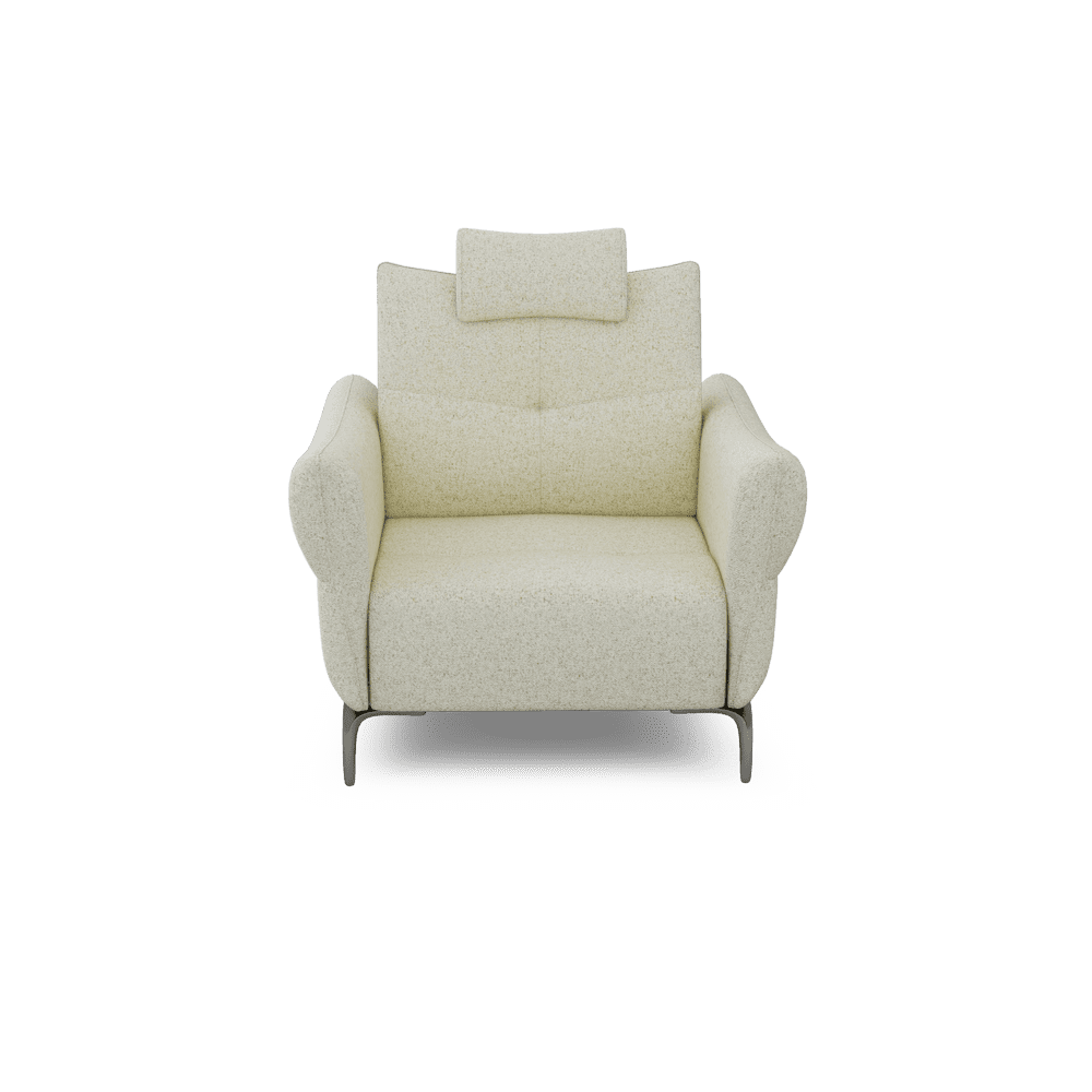 AFFING – Modular Push-Back Fabric / Leather Sofa (1-seater)