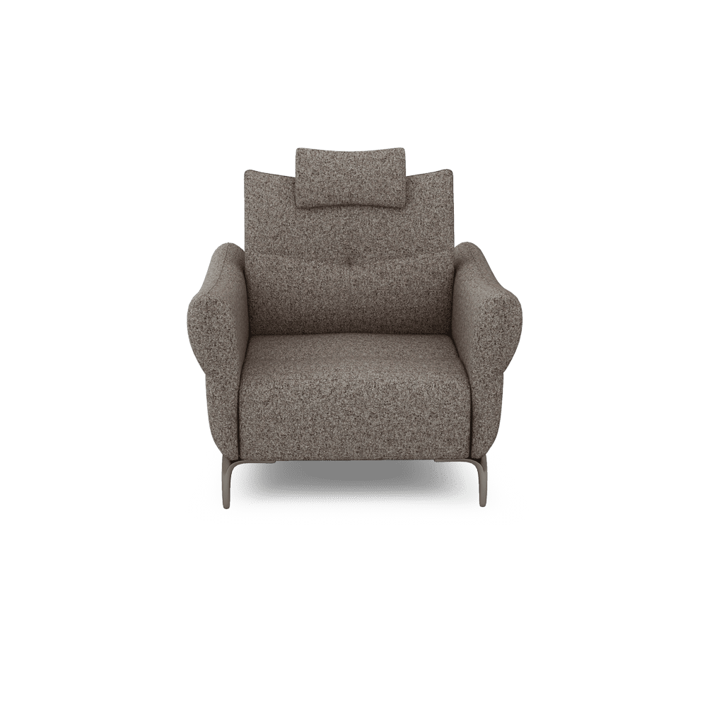 AFFING – Modular Push-Back Fabric / Leather Sofa (1-seater)