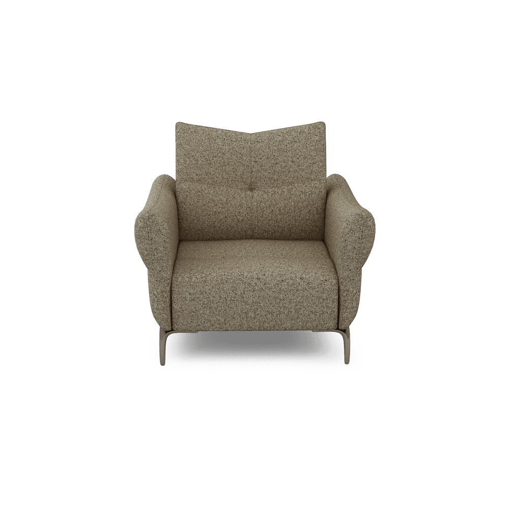 AFFING – Modular Push-Back Fabric / Leather Sofa (1-seater)