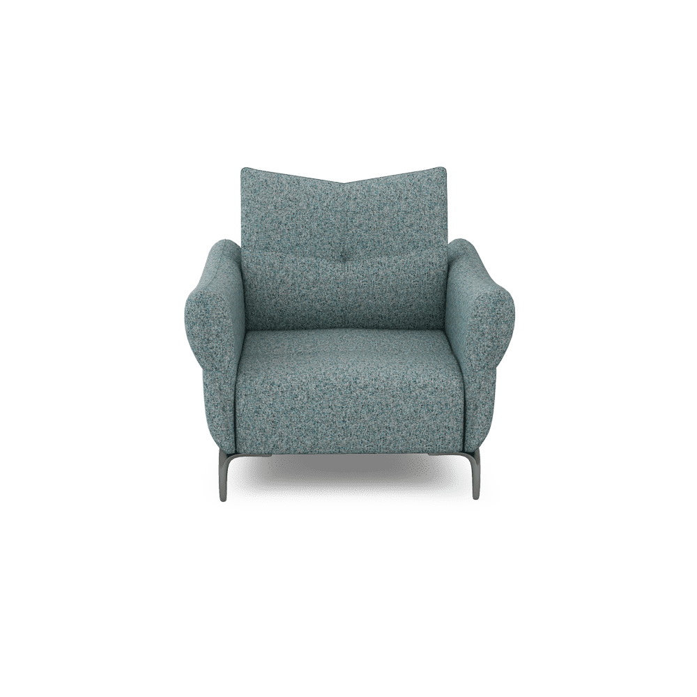 AFFING – Modular Push-Back Fabric / Leather Sofa (1-seater)