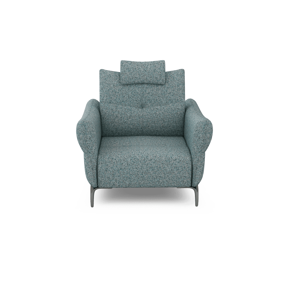 AFFING – Modular Push-Back Fabric / Leather Sofa (1-seater)