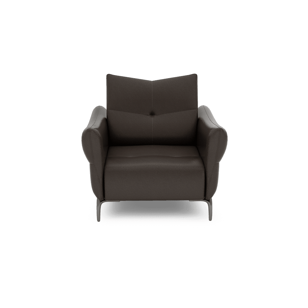 AFFING – Modular Push-Back Fabric / Leather Sofa (1-seater)