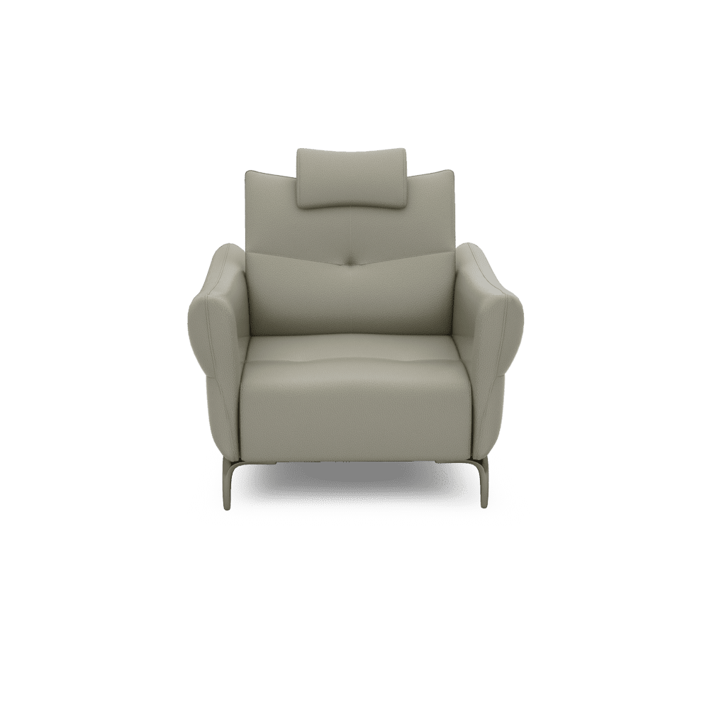 AFFING – Modular Push-Back Fabric / Leather Sofa (1-seater)