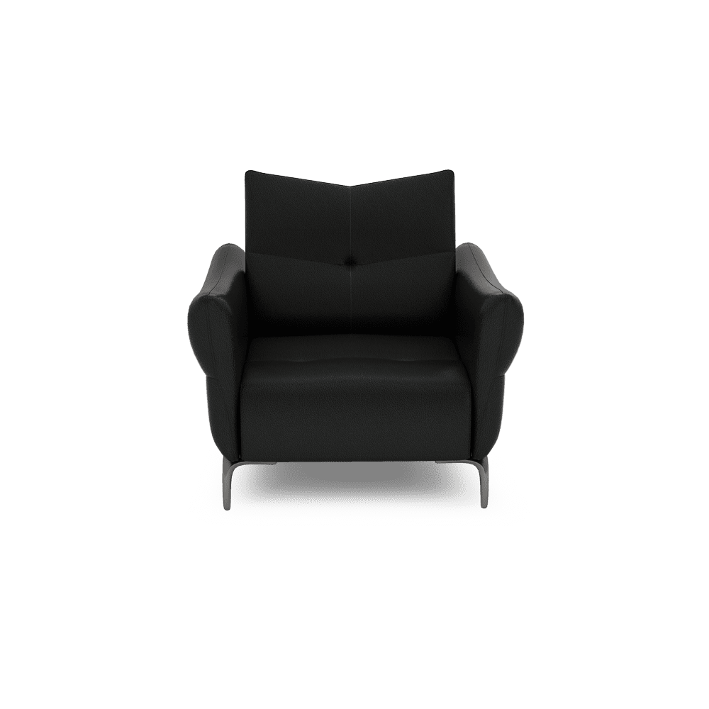 AFFING – Modular Push-Back Fabric / Leather Sofa (1-seater)