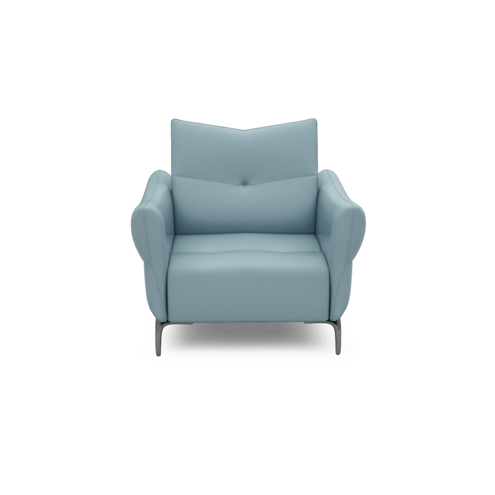 AFFING – Modular Push-Back Fabric / Leather Sofa (1-seater)