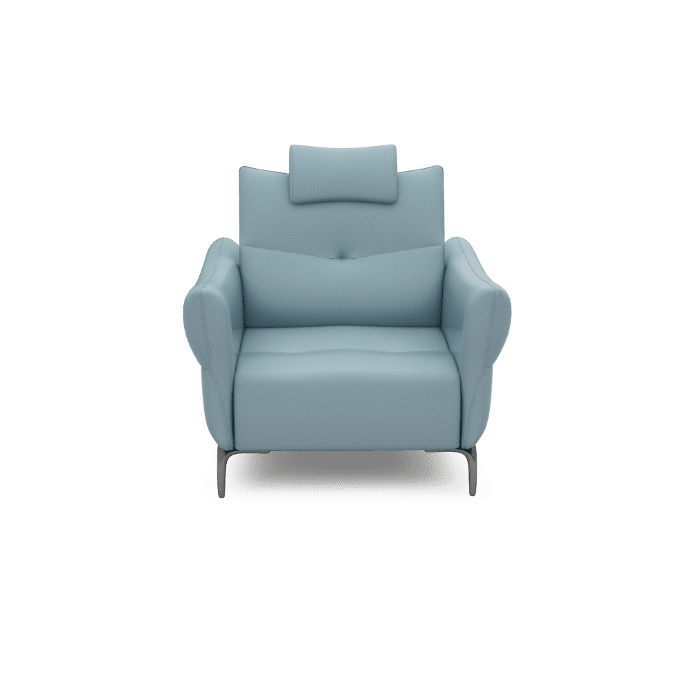 AFFING – Modular Push-Back Fabric / Leather Sofa (1-seater)