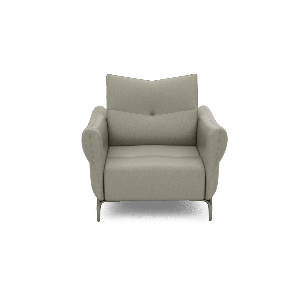 AFFING – Modular Push-Back Fabric / Leather Sofa (1-seater)