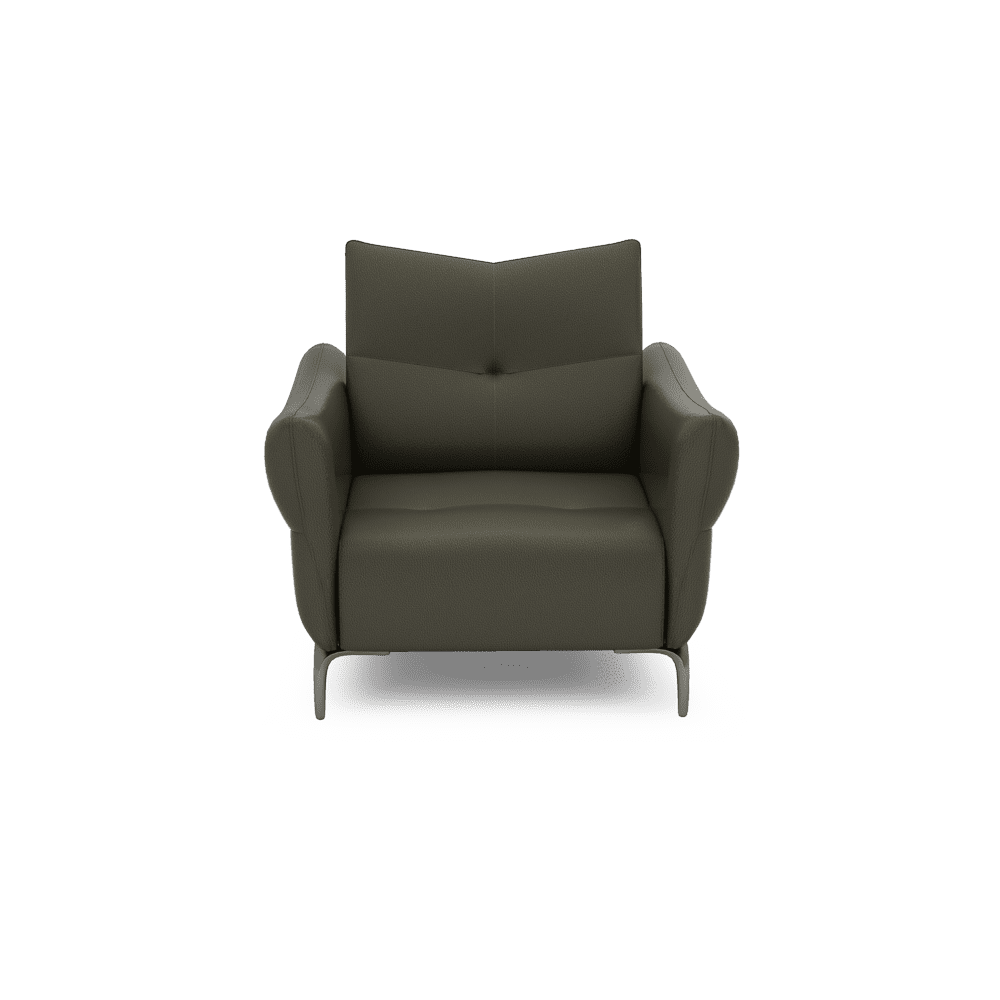 AFFING – Modular Push-Back Fabric / Leather Sofa (1-seater)