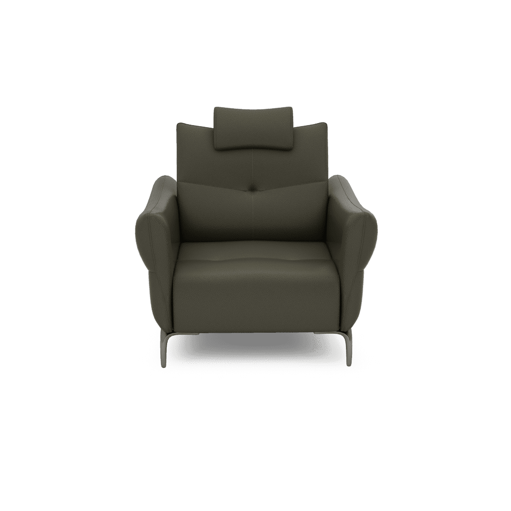 AFFING – Modular Push-Back Fabric / Leather Sofa (1-seater)