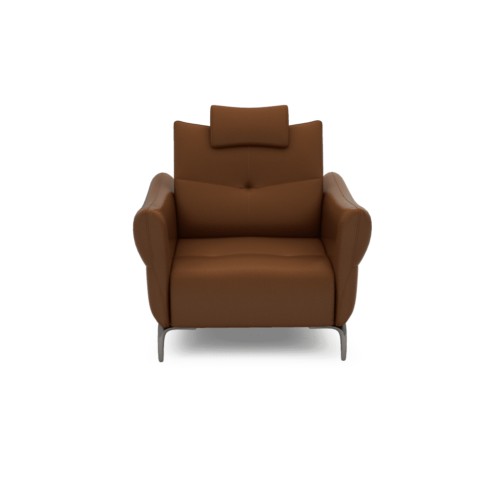 AFFING – Modular Push-Back Fabric / Leather Sofa (1-seater)