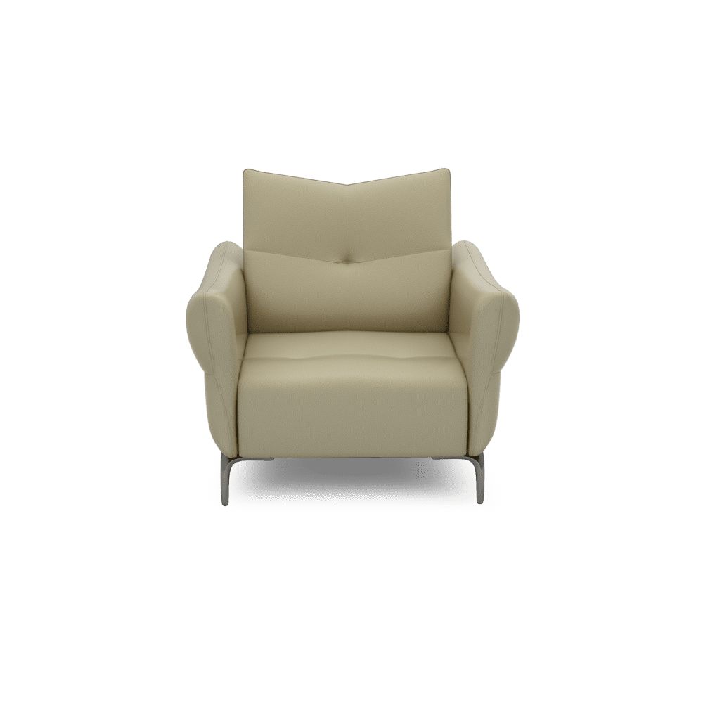 AFFING – Modular Push-Back Fabric / Leather Sofa (1-seater)