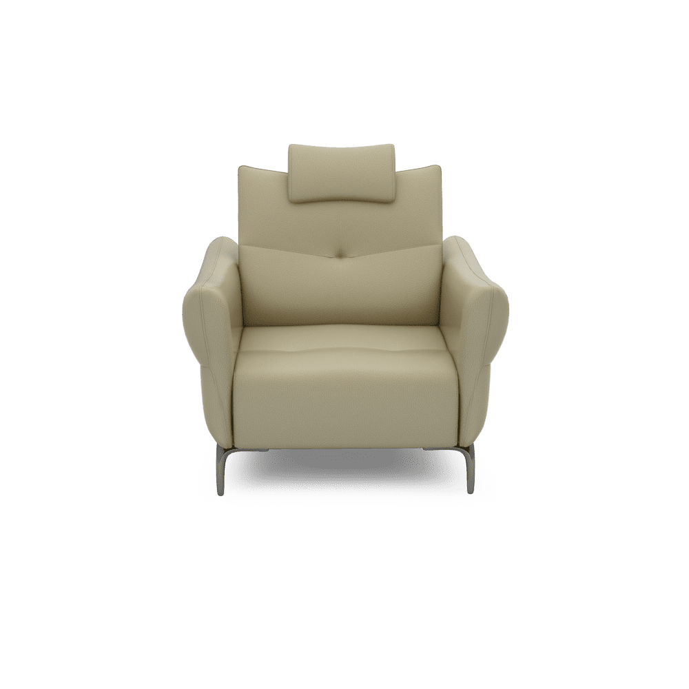 AFFING – Modular Push-Back Fabric / Leather Sofa (1-seater)