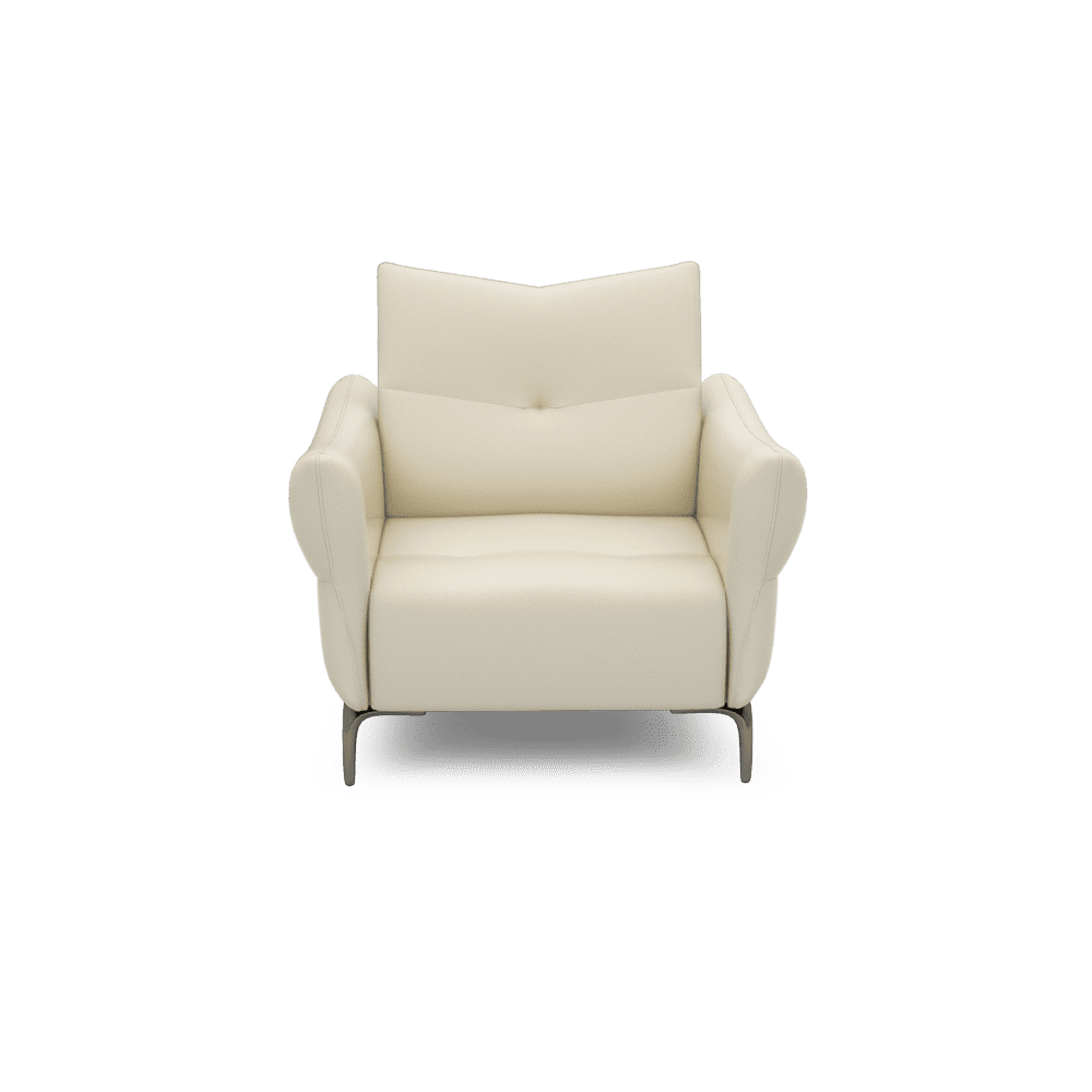 AFFING – Modular Push-Back Fabric / Leather Sofa (1-seater)