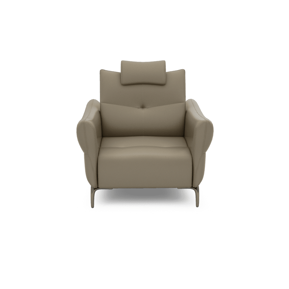 AFFING – Modular Push-Back Fabric / Leather Sofa (1-seater)