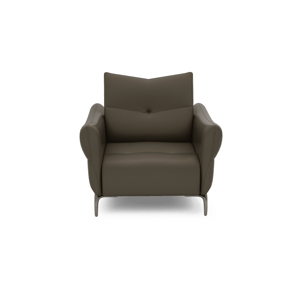 AFFING – Modular Push-Back Fabric / Leather Sofa (1-seater)