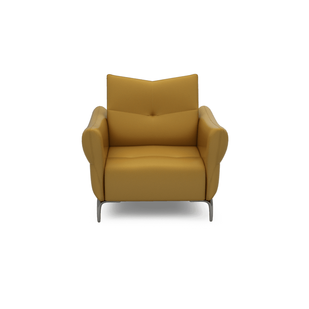 AFFING – Modular Push-Back Fabric / Leather Sofa (1-seater)