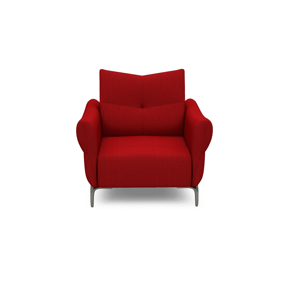 AFFING – Modular Push-Back Fabric / Leather Sofa (1-seater)