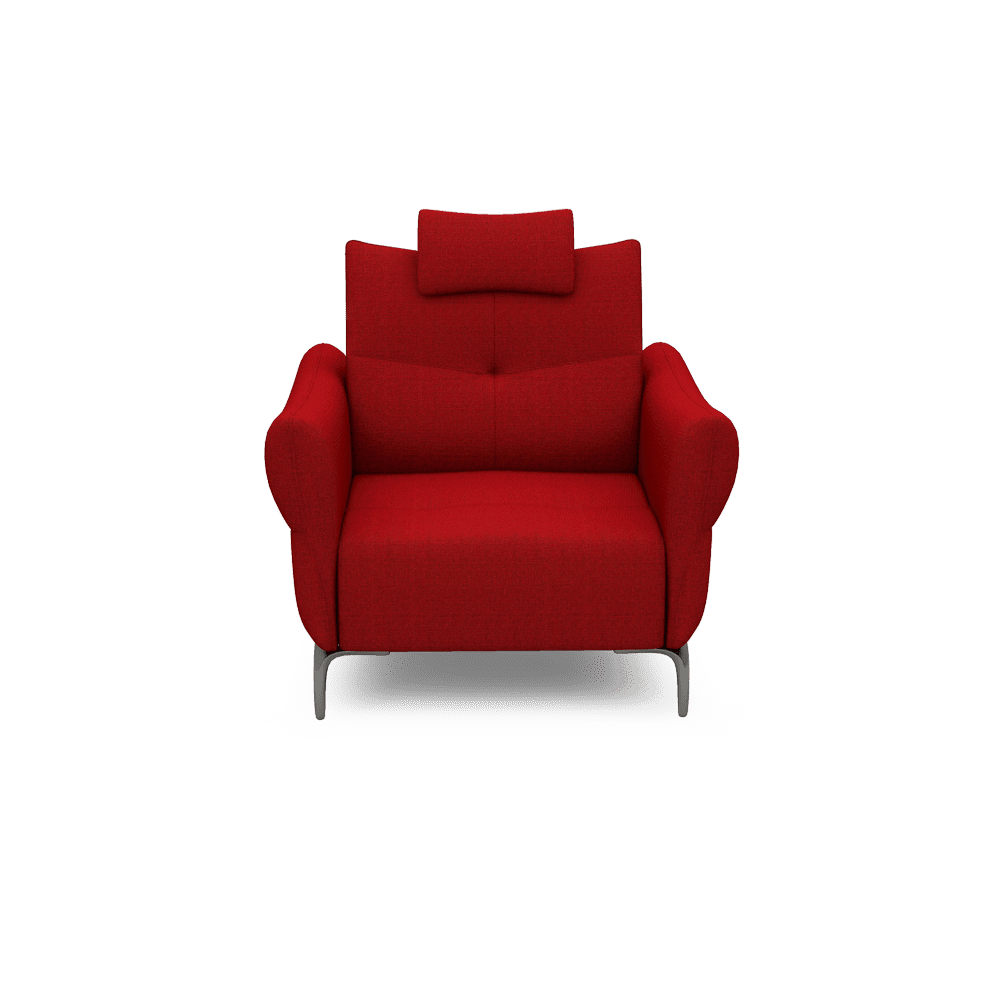 AFFING – Modular Push-Back Fabric / Leather Sofa (1-seater)