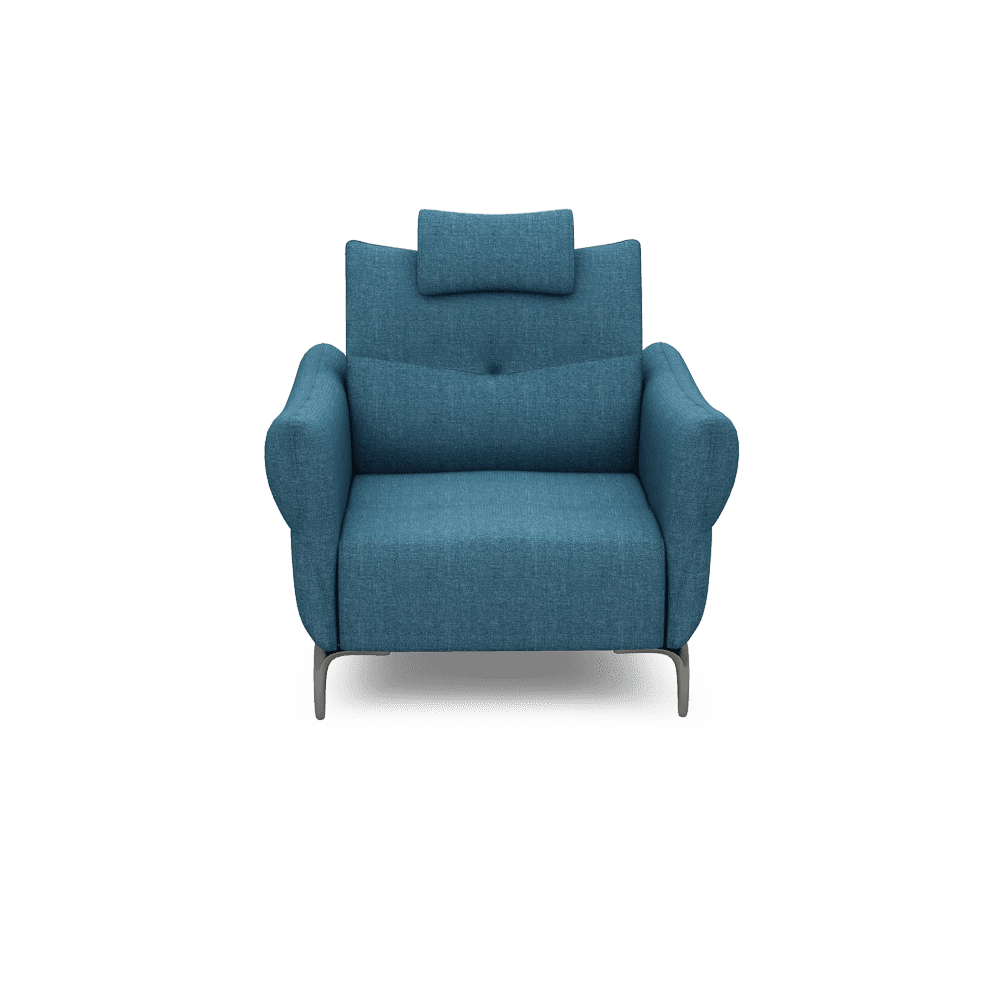 AFFING – Modular Push-Back Fabric / Leather Sofa (1-seater)