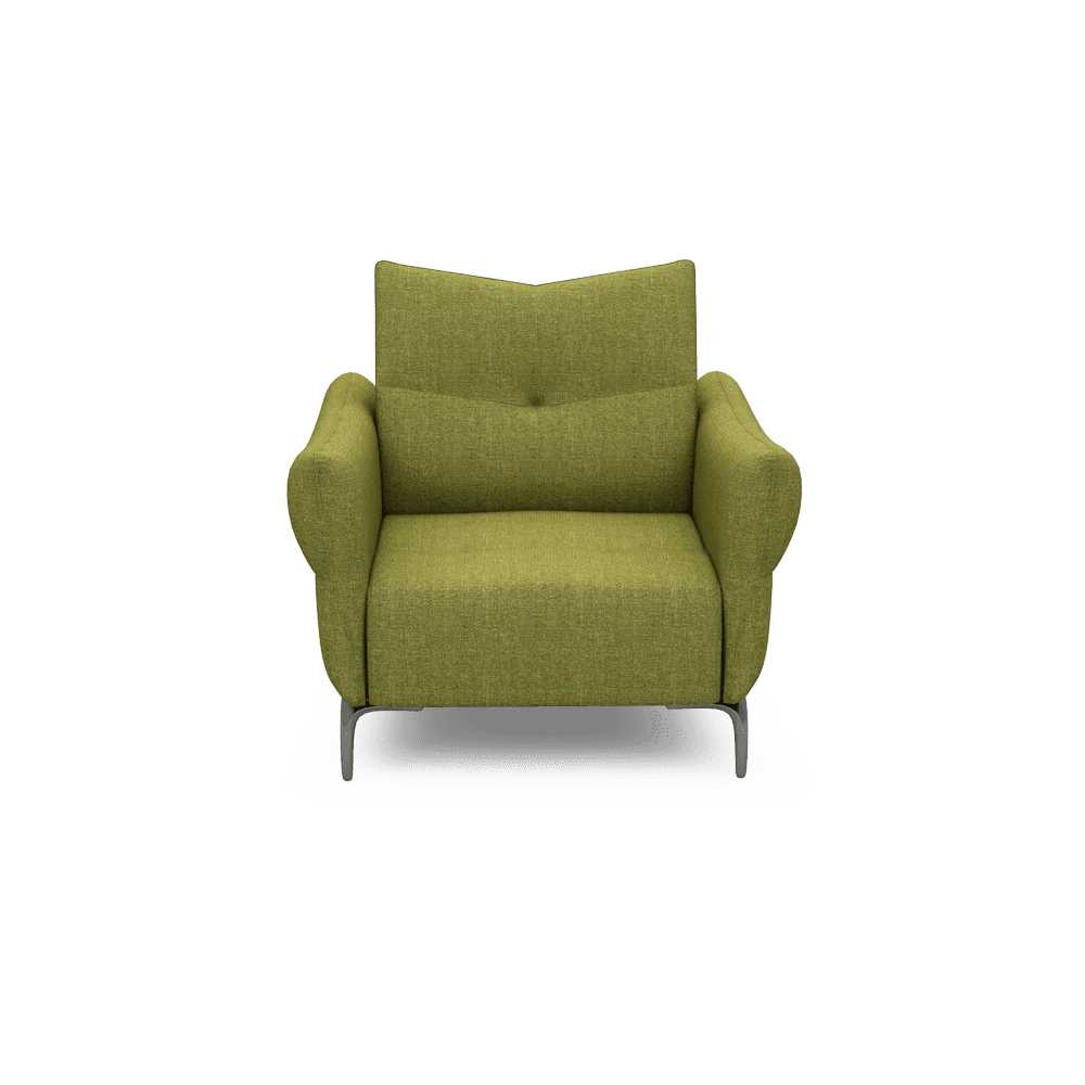 AFFING – Modular Push-Back Fabric / Leather Sofa (1-seater)