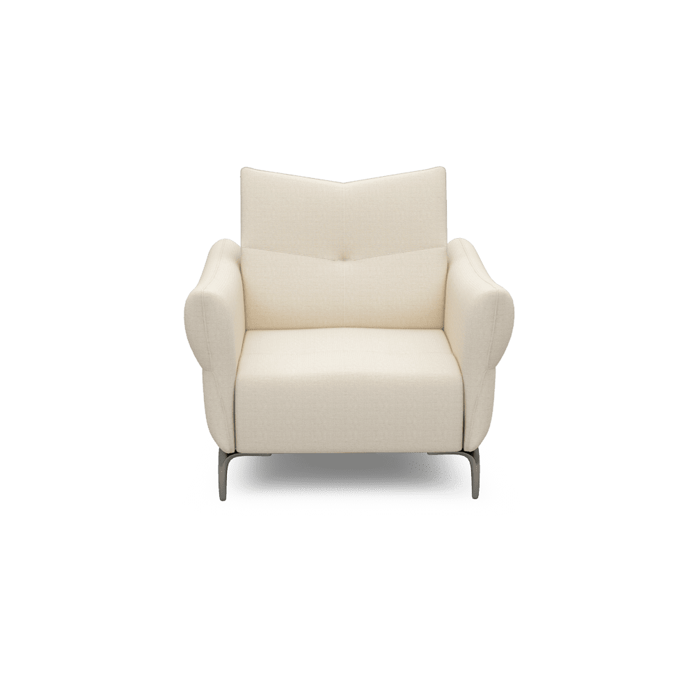 AFFING – Modular Push-Back Fabric / Leather Sofa (1-seater)