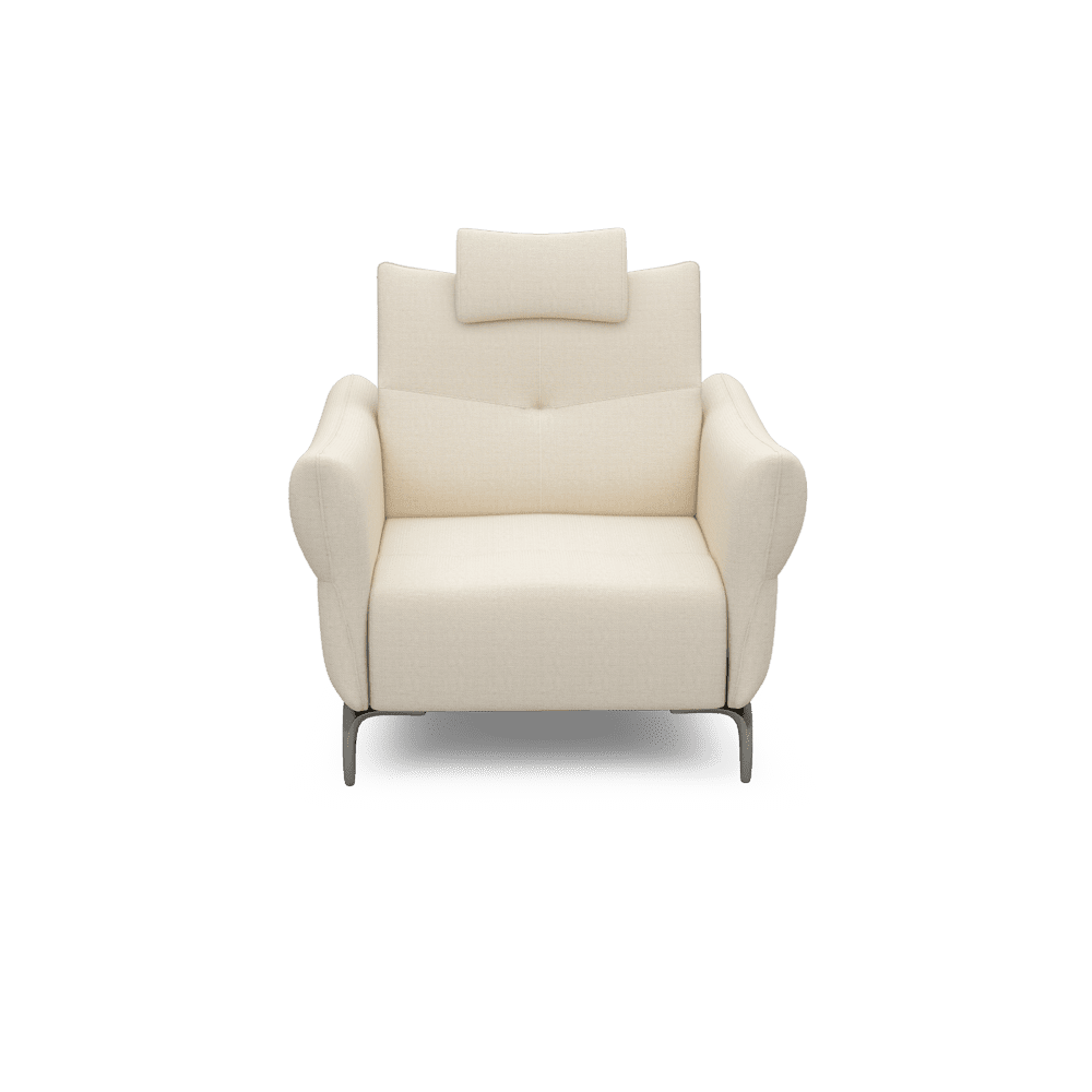 AFFING – Modular Push-Back Fabric / Leather Sofa (1-seater)