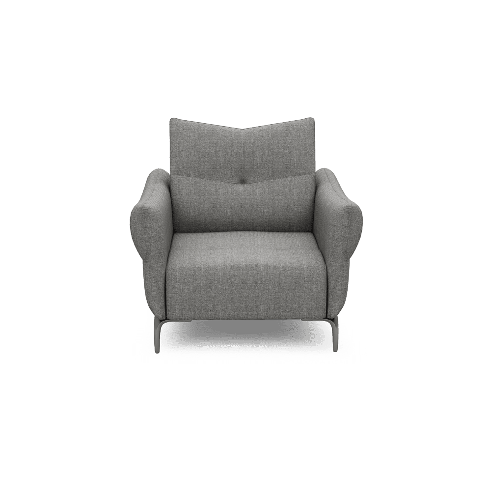 AFFING – Modular Push-Back Fabric / Leather Sofa (1-seater)