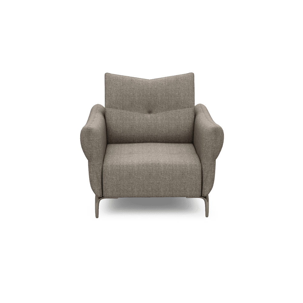 AFFING – Modular Push-Back Fabric / Leather Sofa (1-seater)