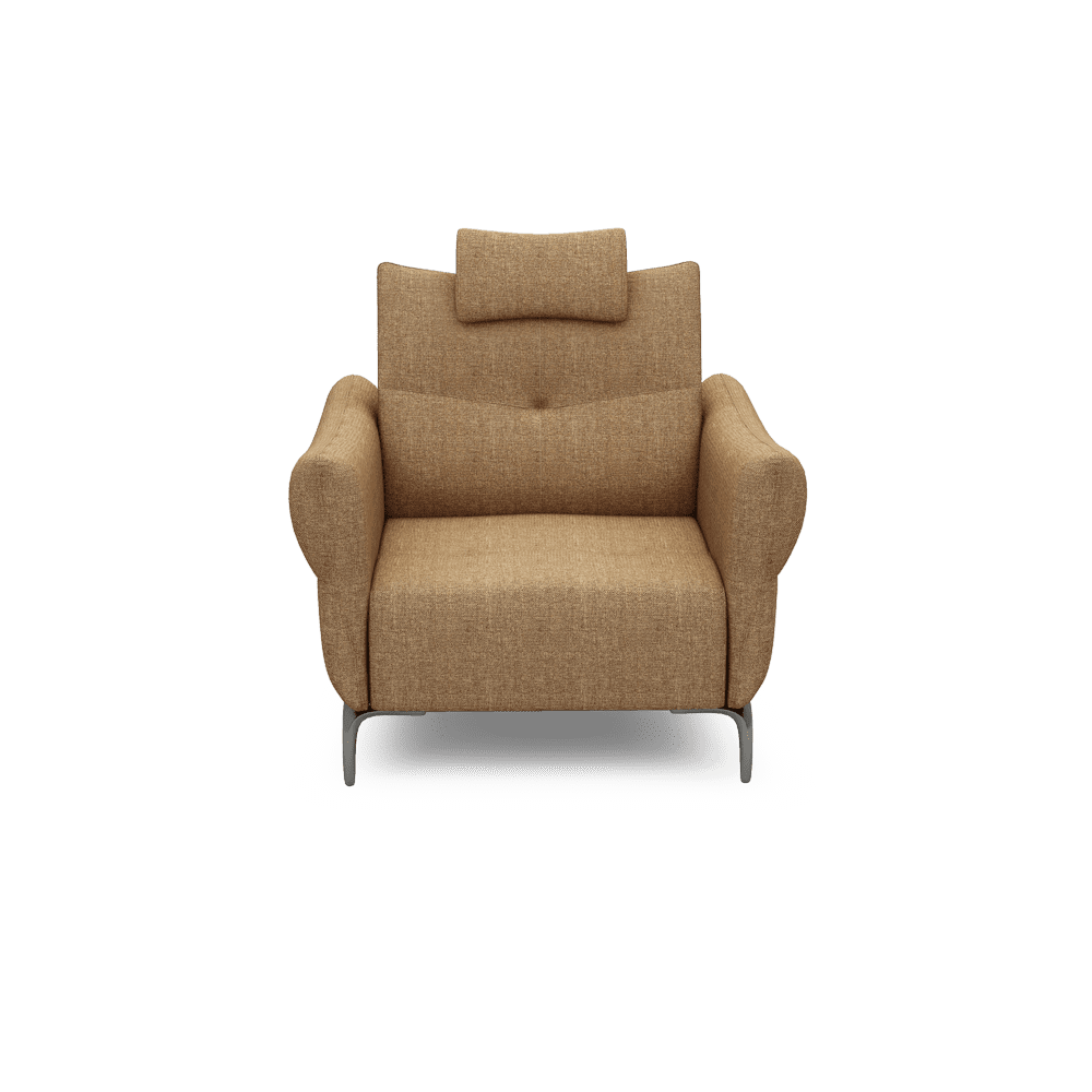 AFFING – Modular Push-Back Fabric / Leather Sofa (1-seater)