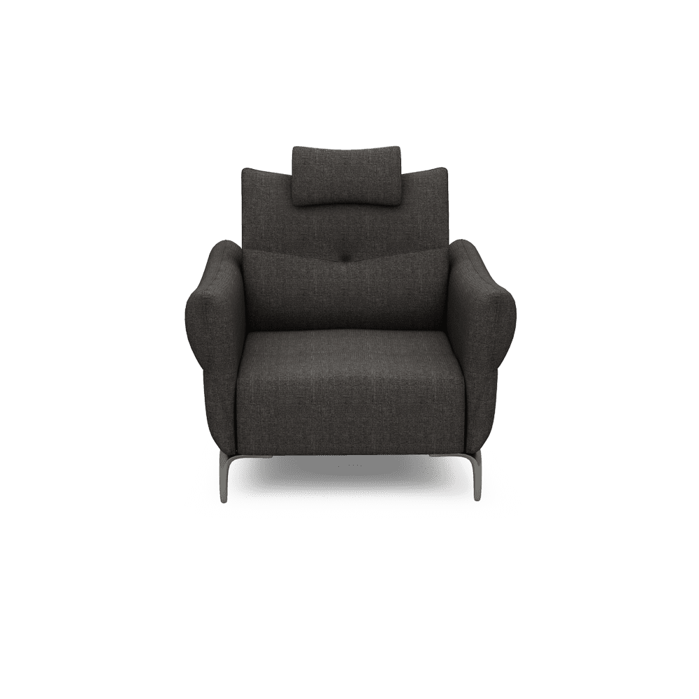 AFFING – Modular Push-Back Fabric / Leather Sofa (1-seater)