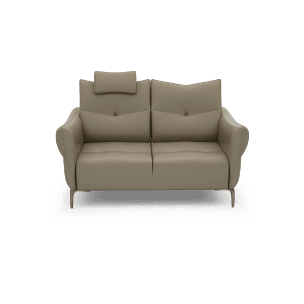 AFFING – Modular Push-Back Fabric / Leather Sofa (2-seater)