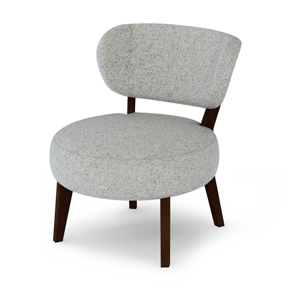STRADA - Round Fabric Armchair