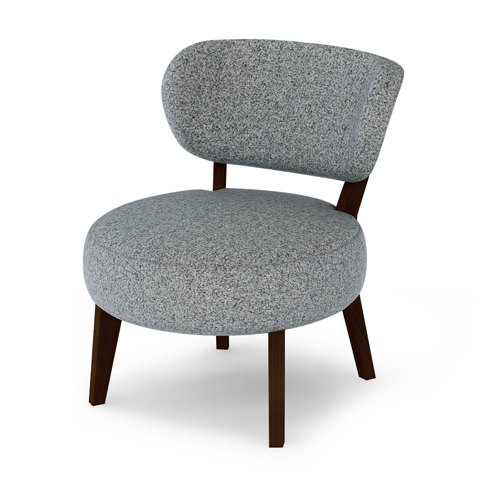 STRADA - Round Fabric Armchair