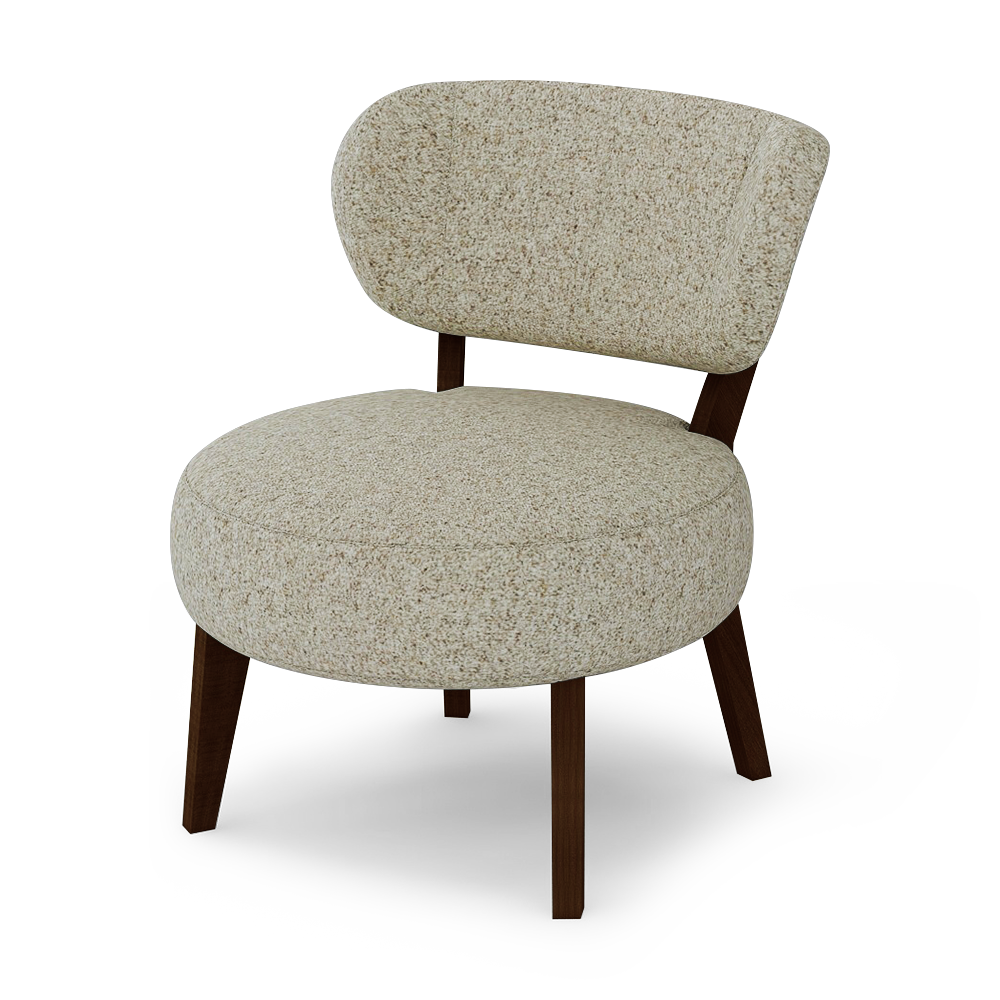 STRADA - Round Fabric Armchair