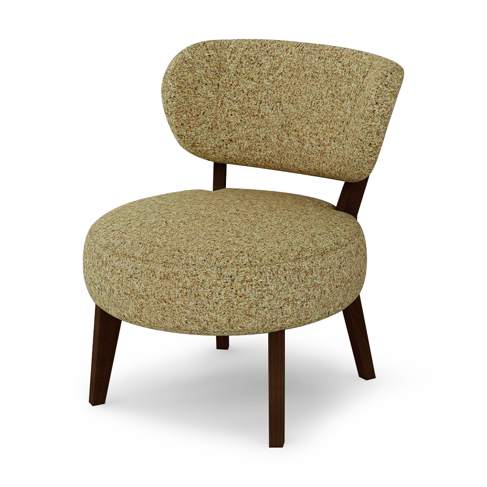 STRADA - Round Fabric Armchair
