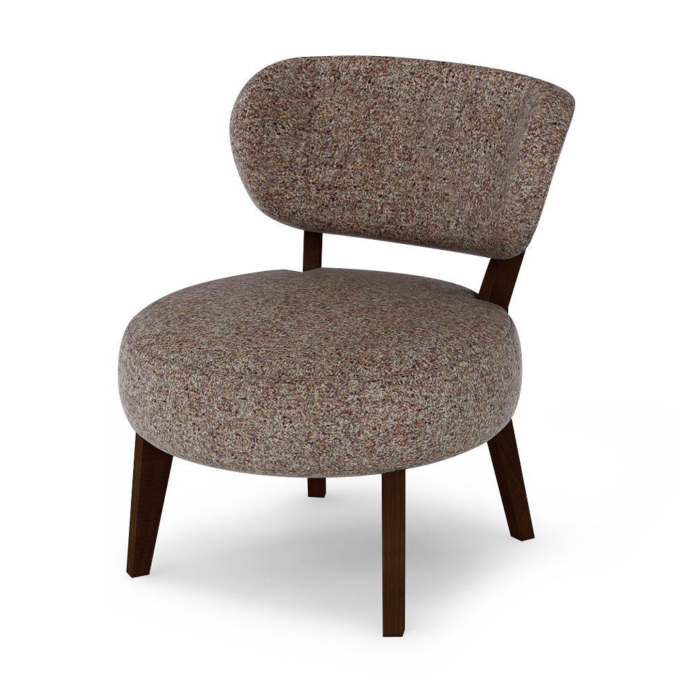 STRADA - Round Fabric Armchair