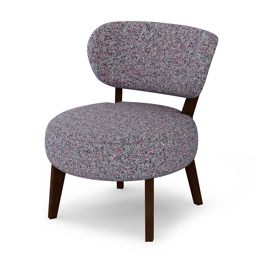 STRADA - Round Fabric Armchair