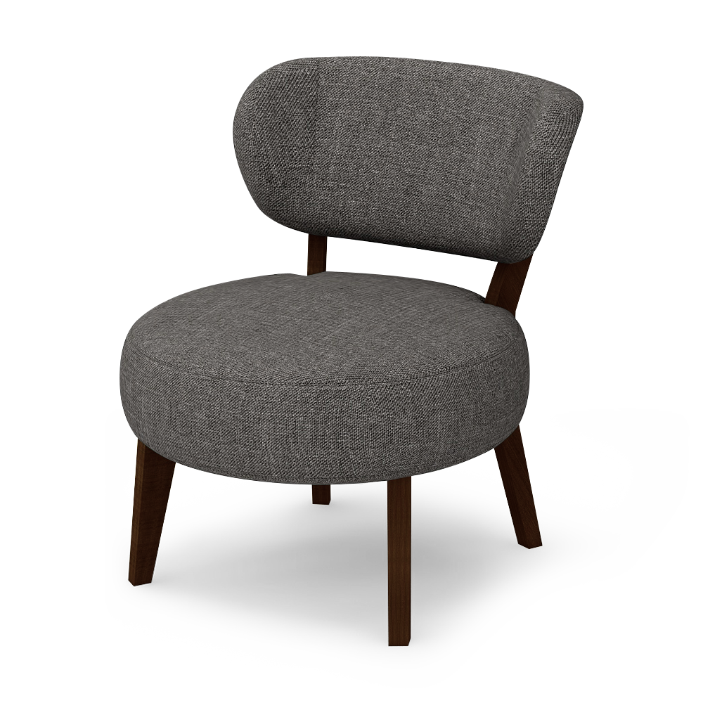 STRADA - Round Fabric Armchair